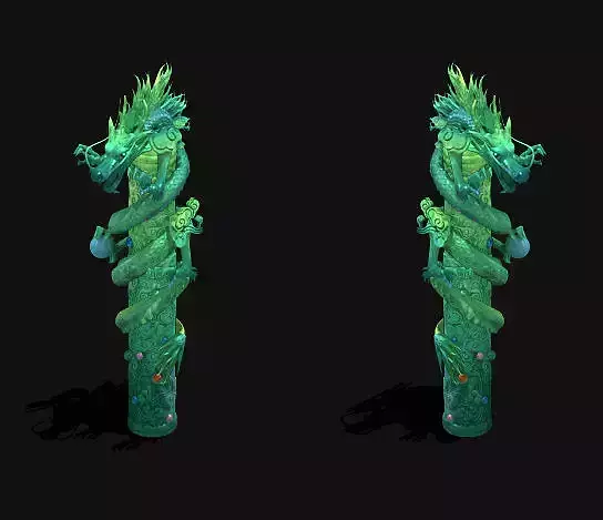 Sea - dragon decorative column