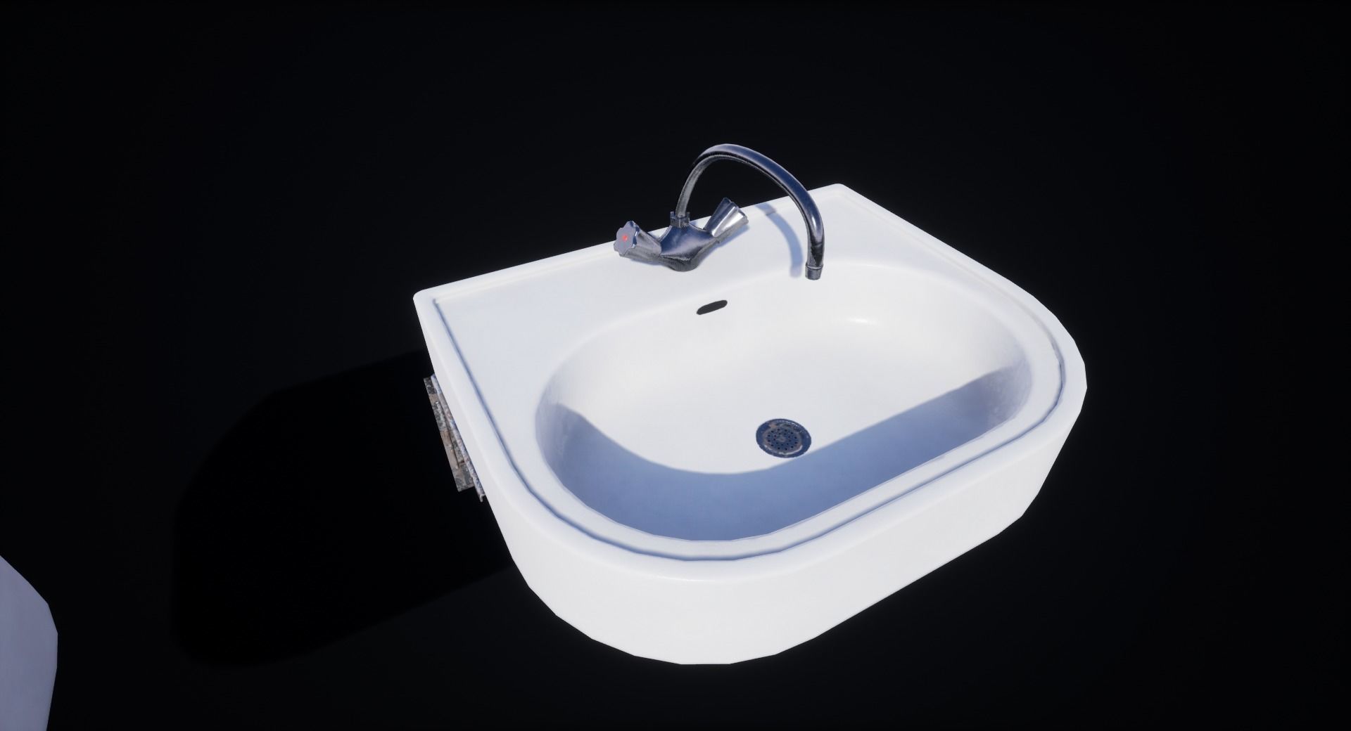 Old Sink Low-poly 3D model_7