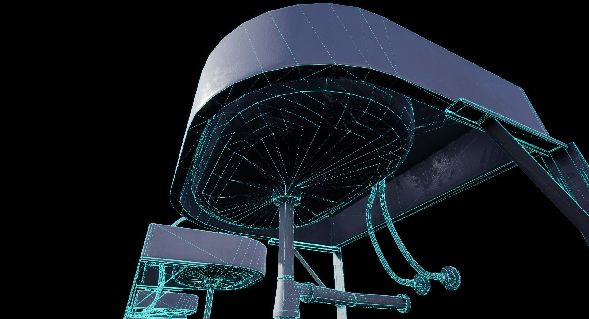 Old Sink Low-poly 3D model_13