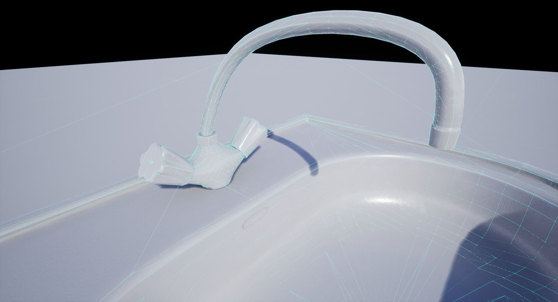 Old Sink Low-poly 3D model_10