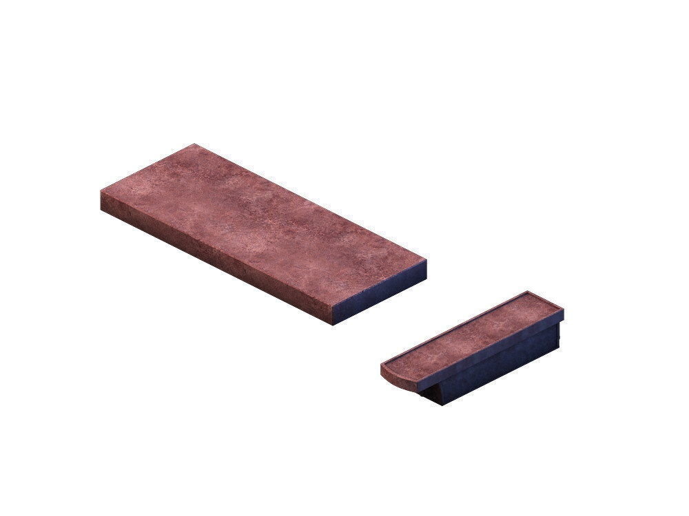 Game model - gorgeous stone gate 3D model_6