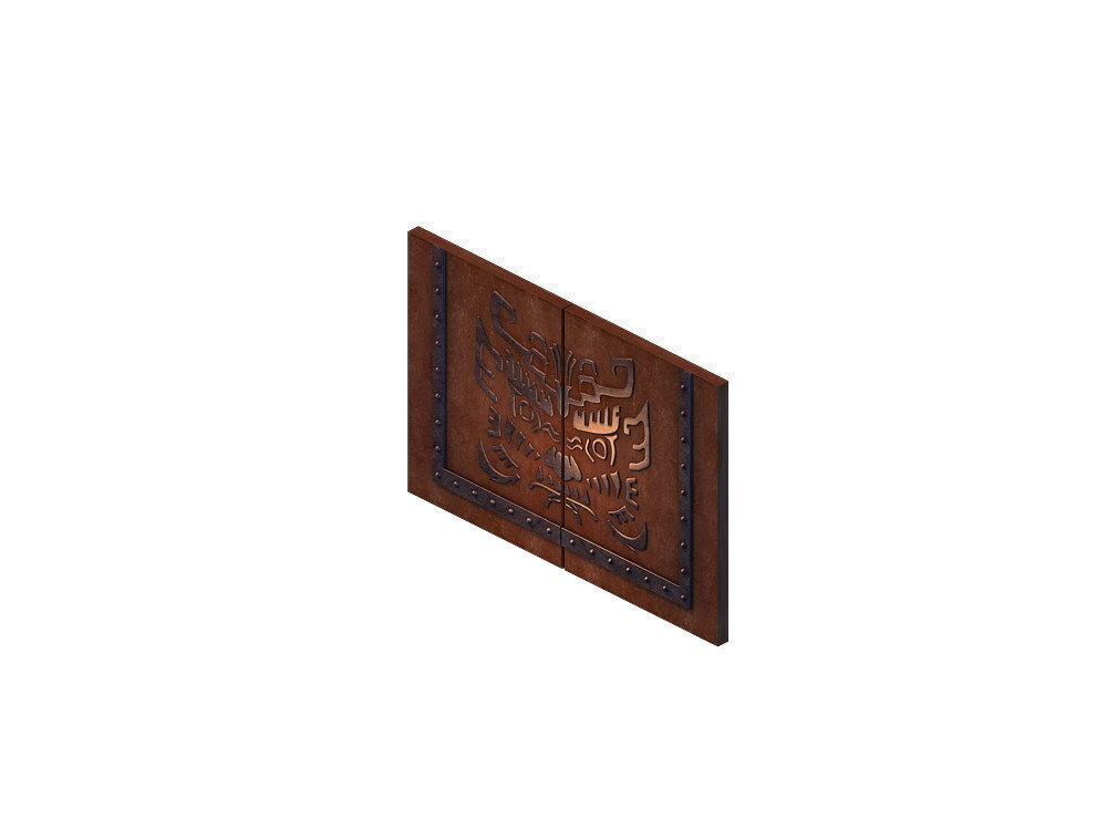 Game model - gorgeous stone gate 3D model_3