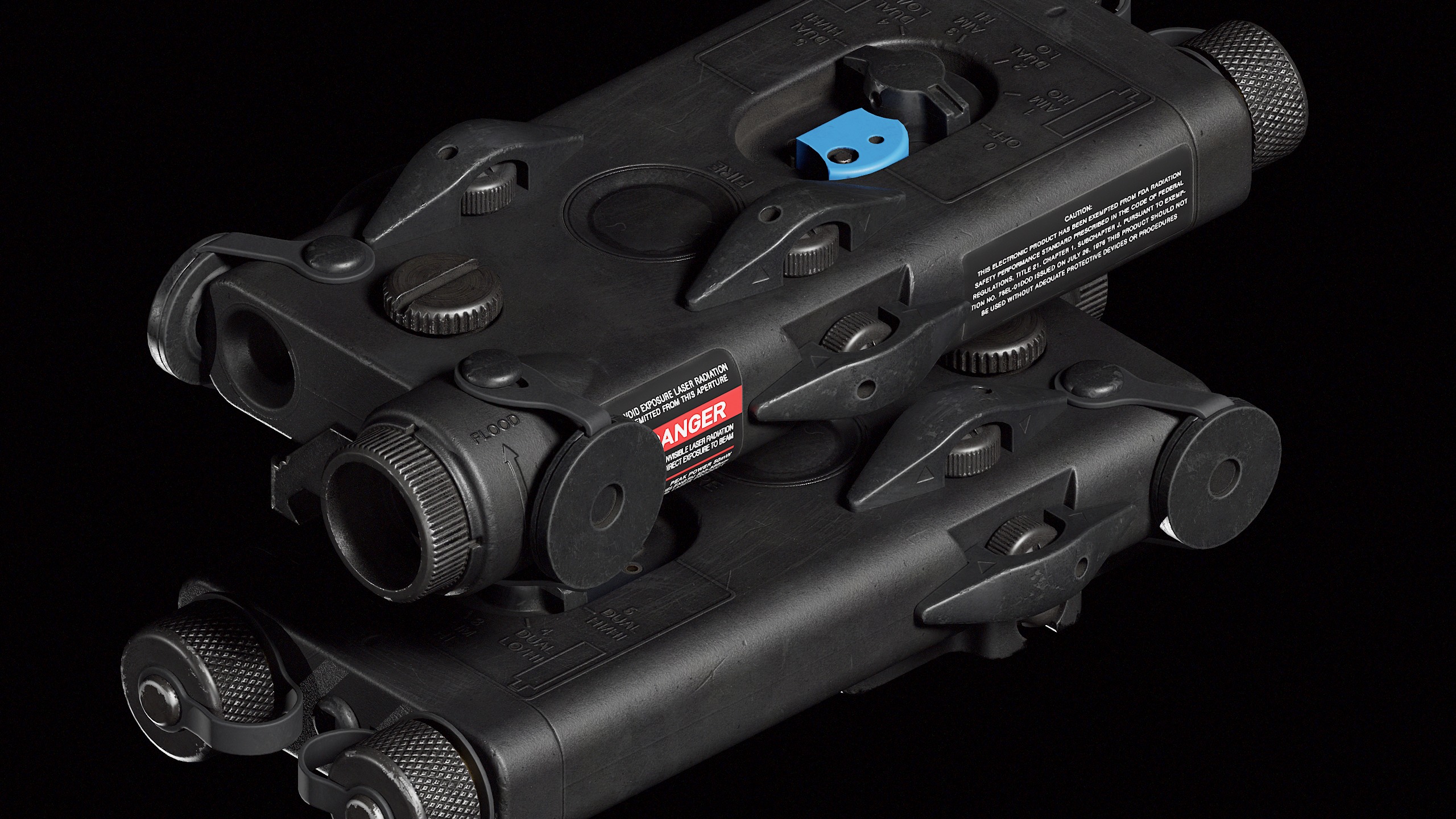 PEQ2A Laser Low-poly 3D model_3