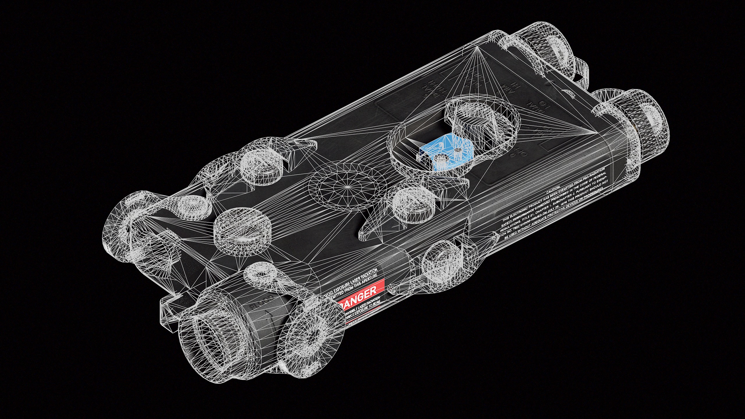 PEQ2A Laser Low-poly 3D model_8