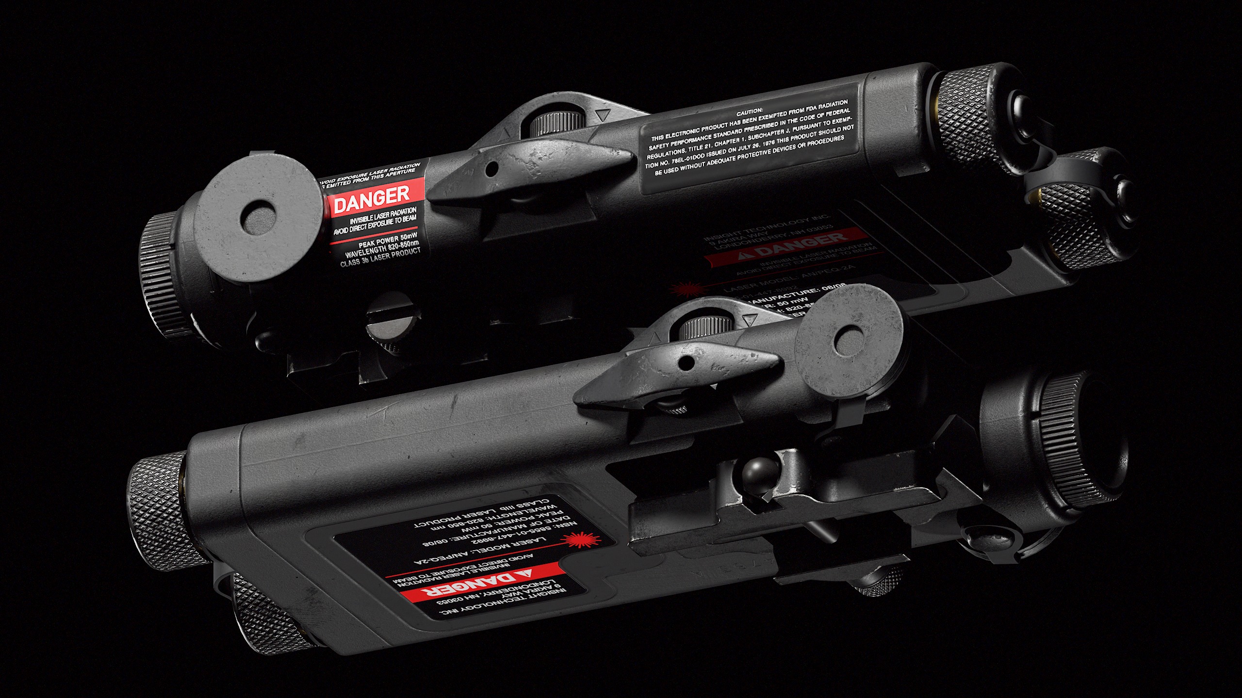 PEQ2A Laser Low-poly 3D model_4