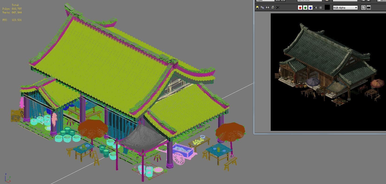Huaihe River Building - Shop 03 3D model_5