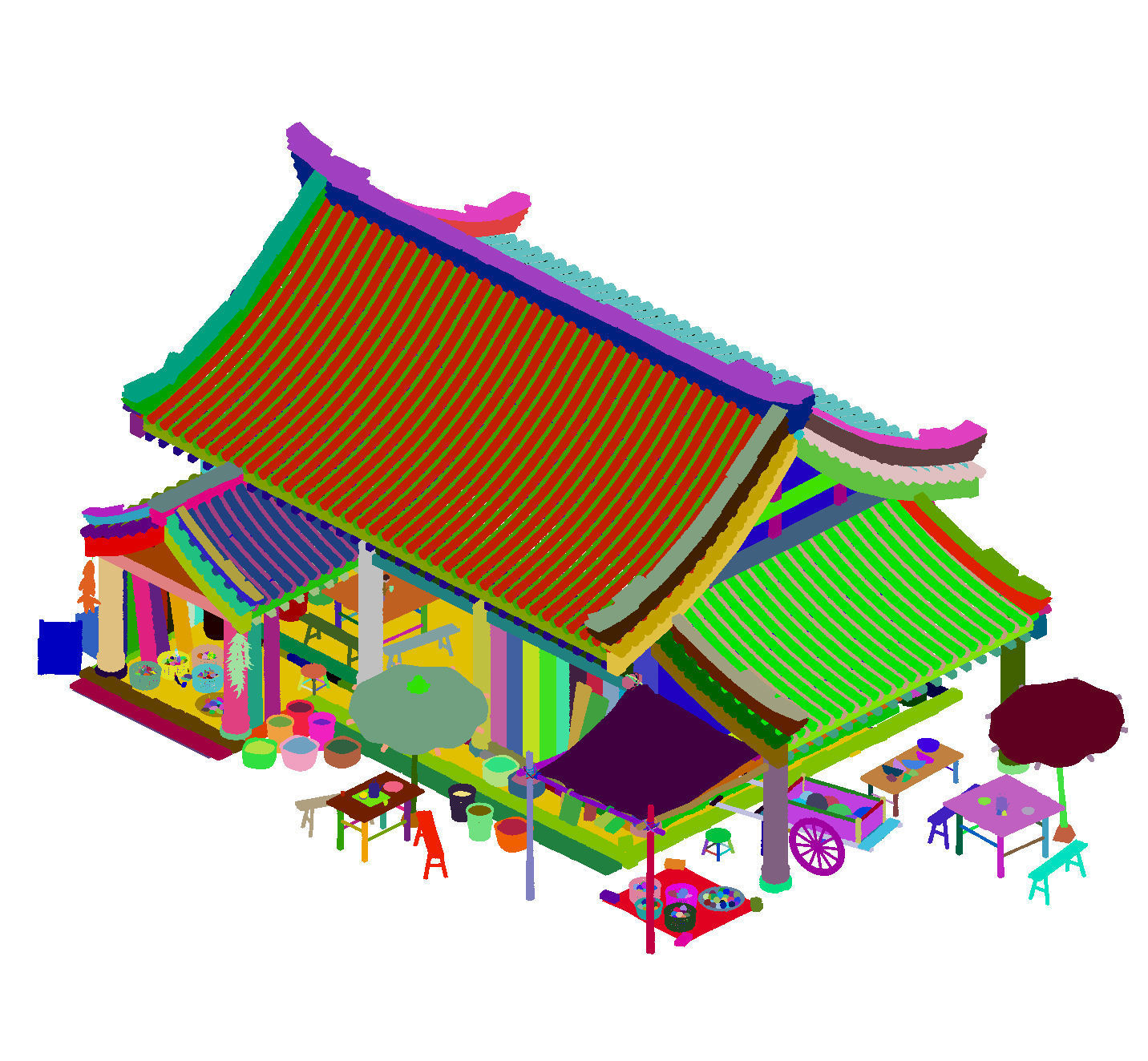 Huaihe River Building - Shop 03 3D model_2