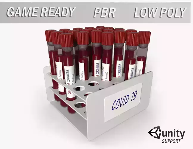 3d game model of Covid19 virus Low-poly 3D model