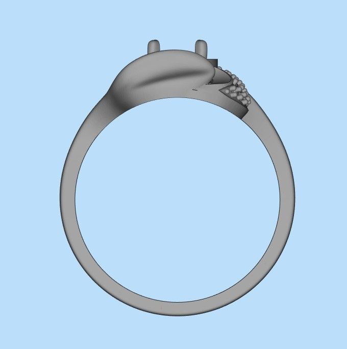 Women ring with gems and diamonds 3dm stl 3D print model_34