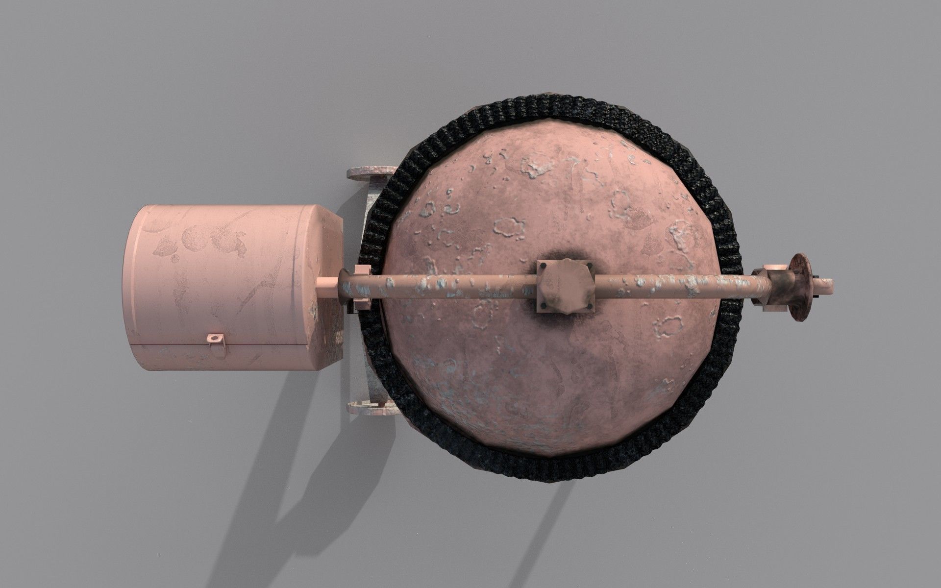 Worn Concrete Mixer low poly Low-poly 3D model_1