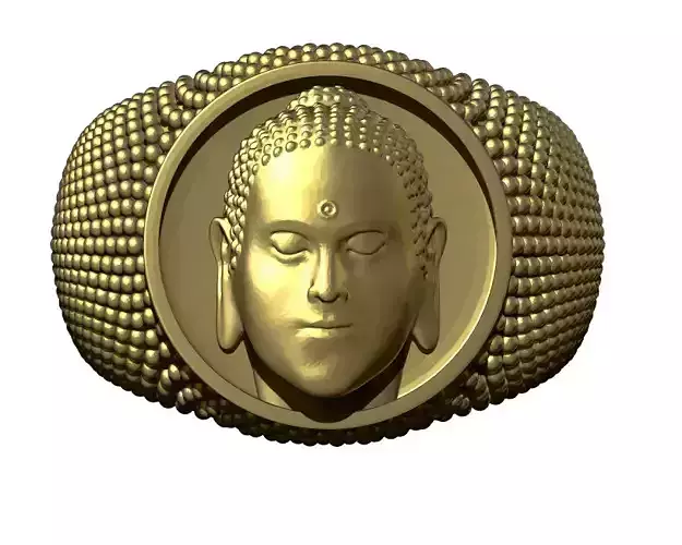 Budha Detailed Jewel Ring