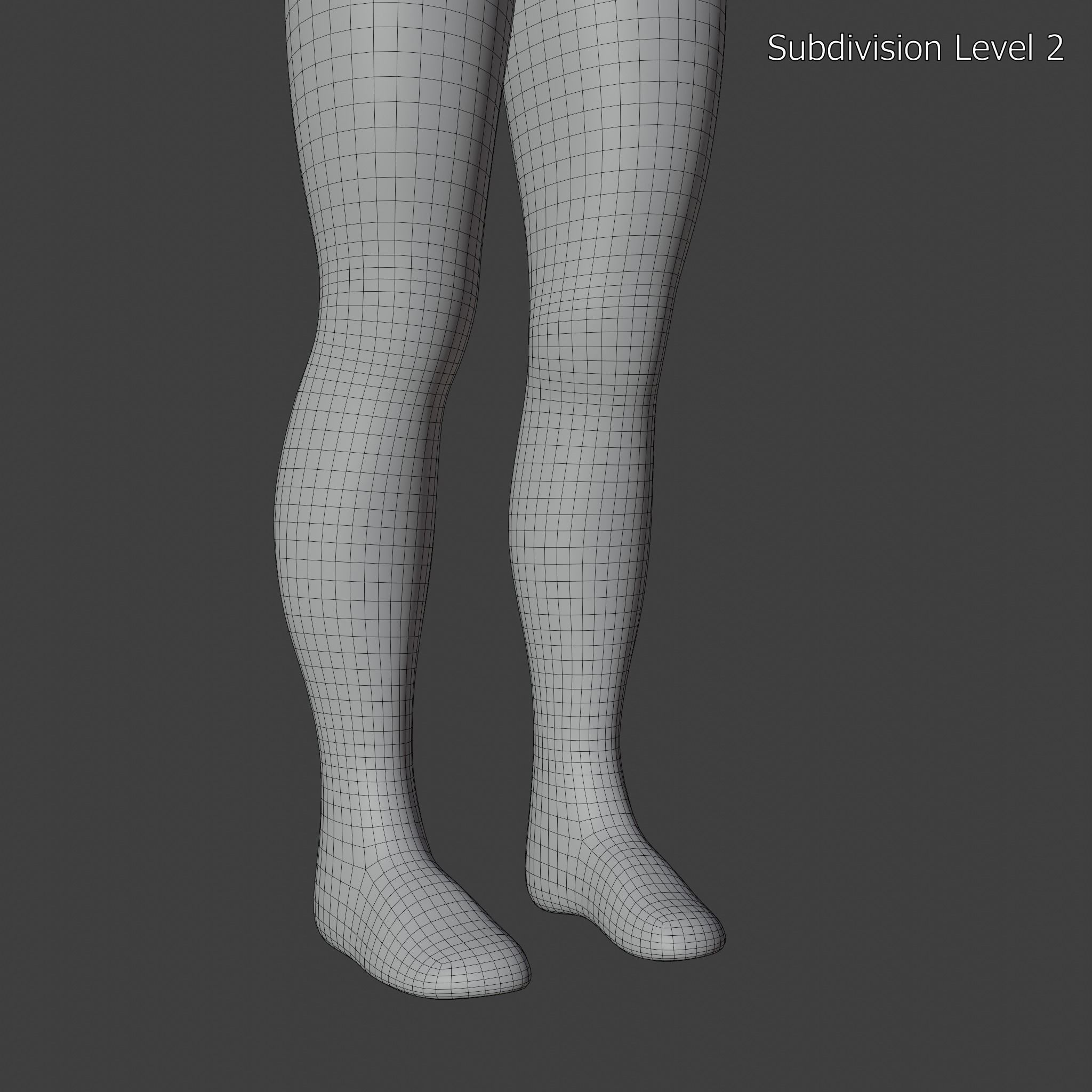Stylized Humanoid Base Mesh - Male Low-poly 3D model_19