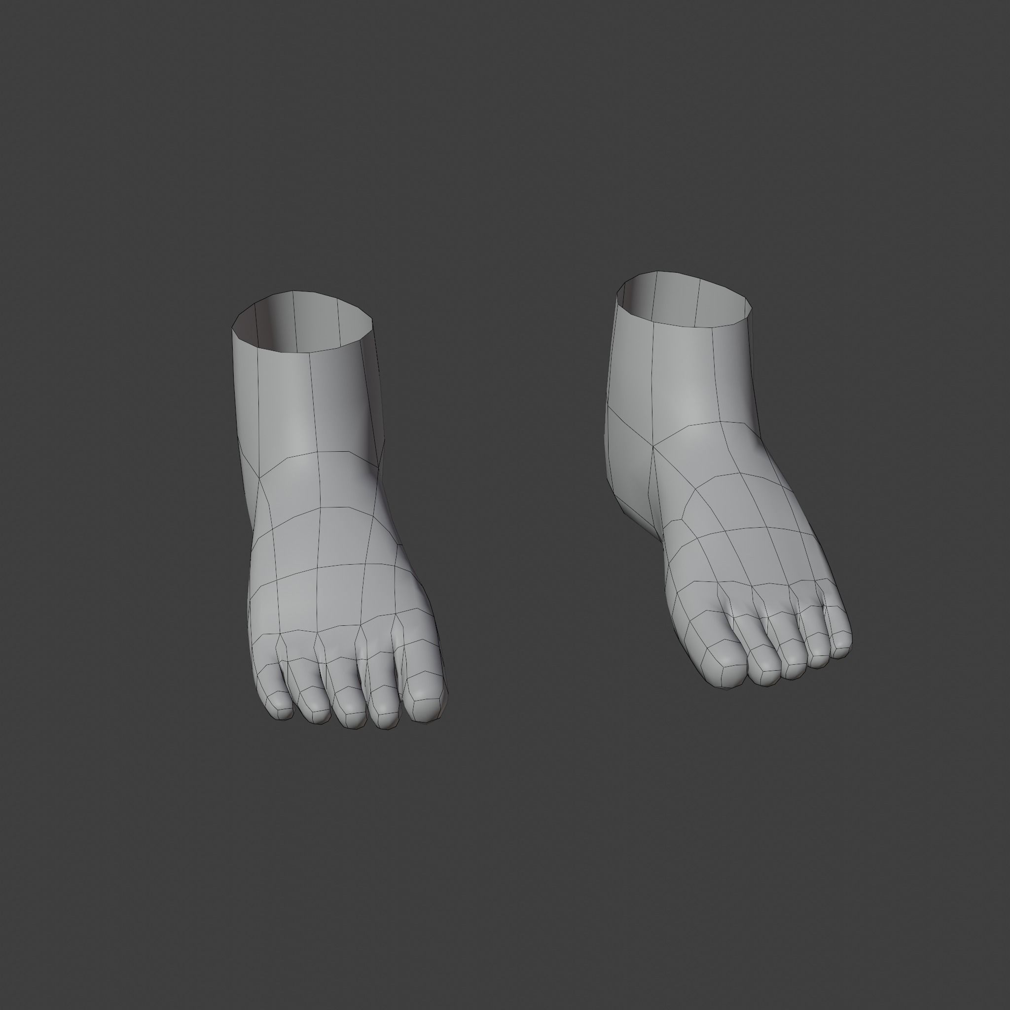 Stylized Humanoid Base Mesh - Male Low-poly 3D model_20