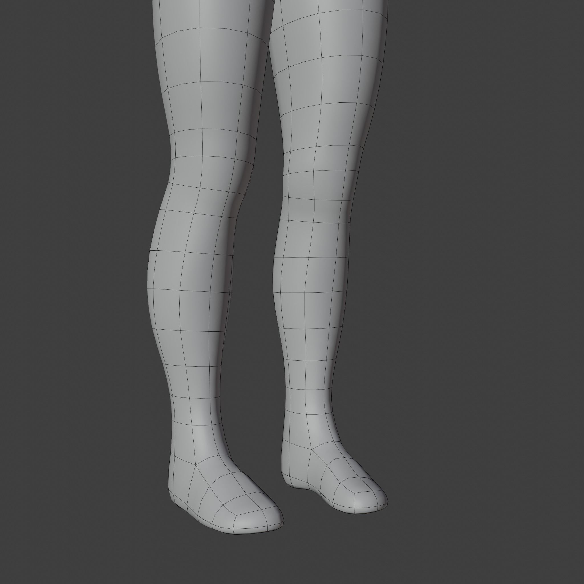 Stylized Humanoid Base Mesh - Male Low-poly 3D model_16