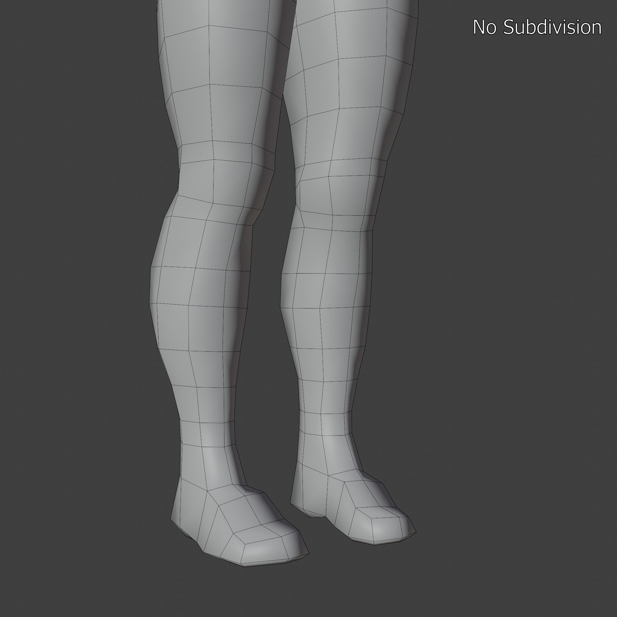 Stylized Humanoid Base Mesh - Male Low-poly 3D model_17