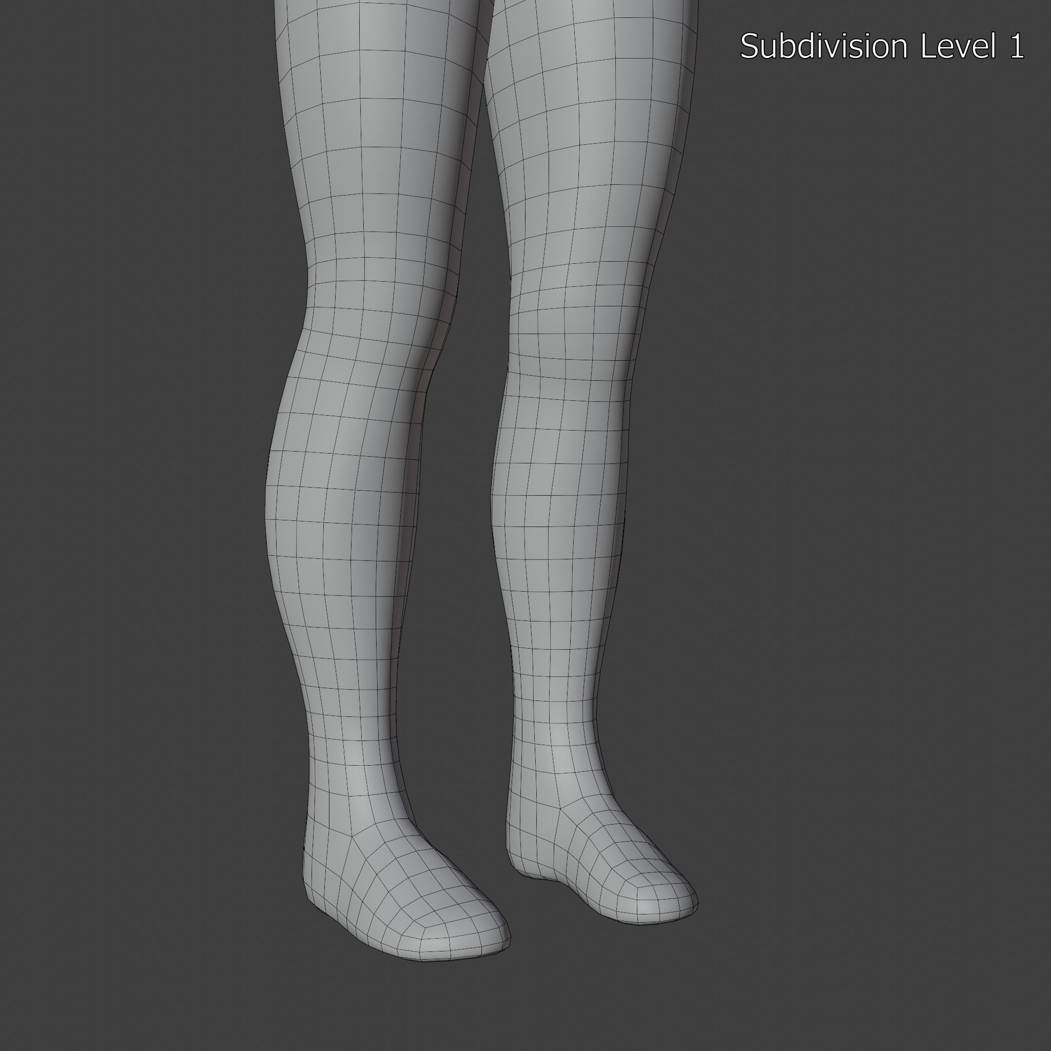 Stylized Humanoid Base Mesh - Male Low-poly 3D model_18