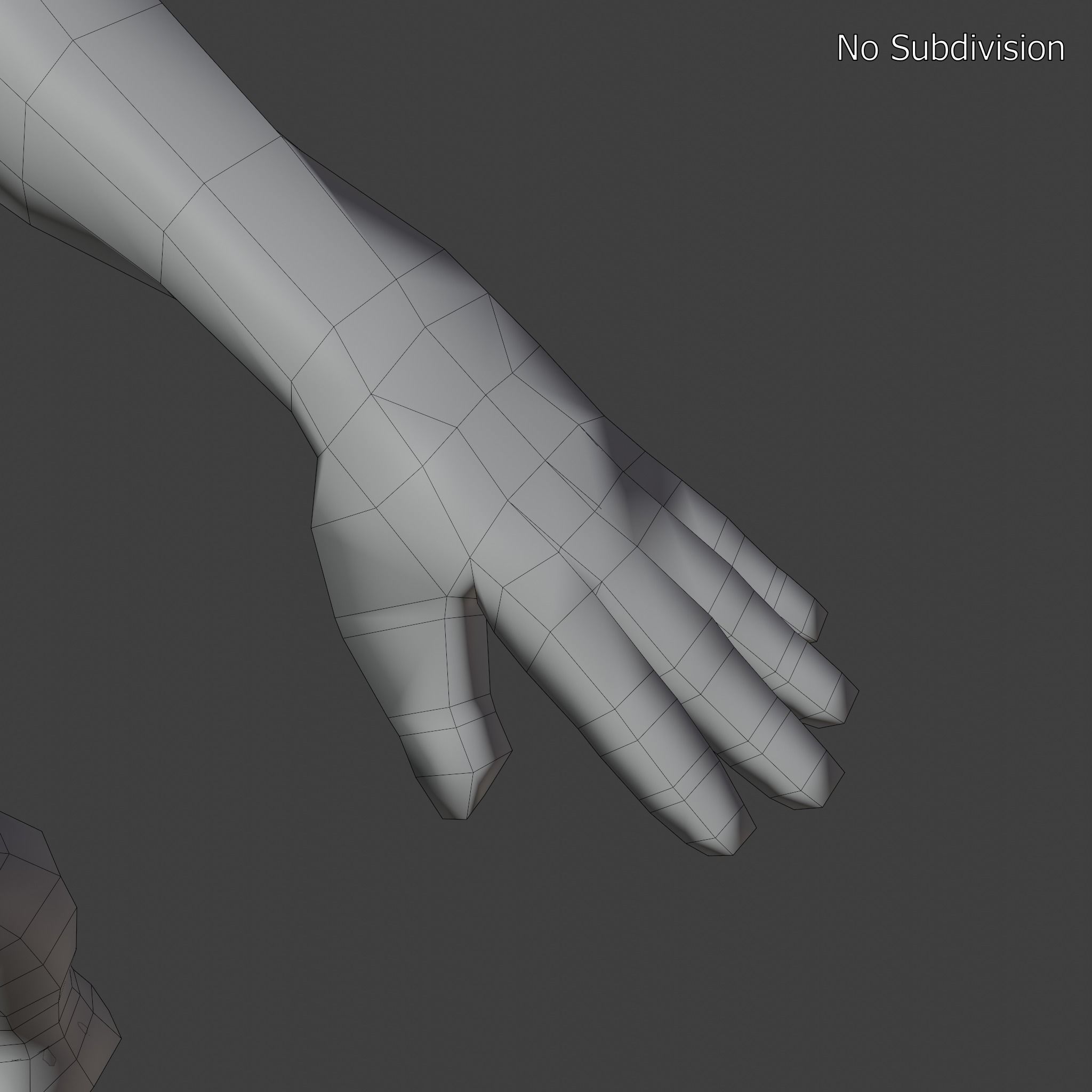 Stylized Humanoid Base Mesh - Male Low-poly 3D model_13