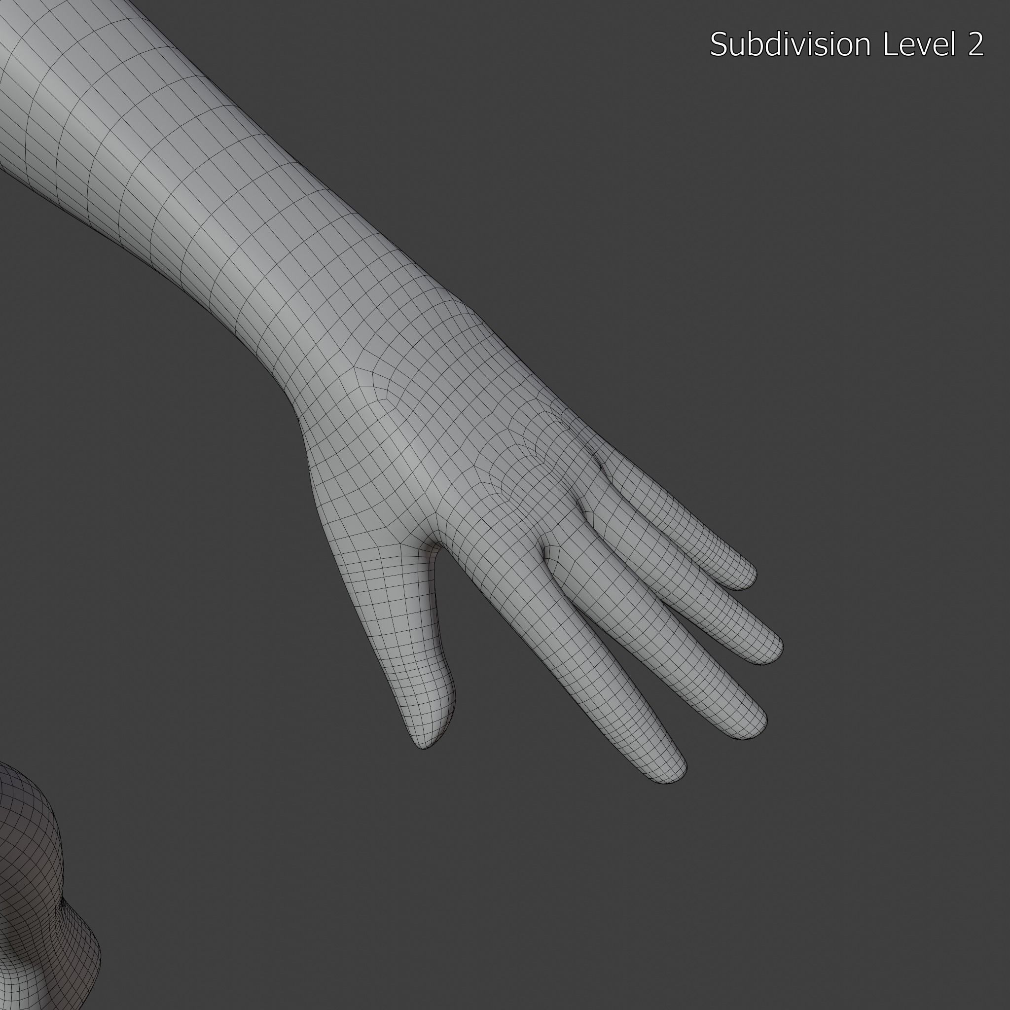 Stylized Humanoid Base Mesh - Male Low-poly 3D model_15