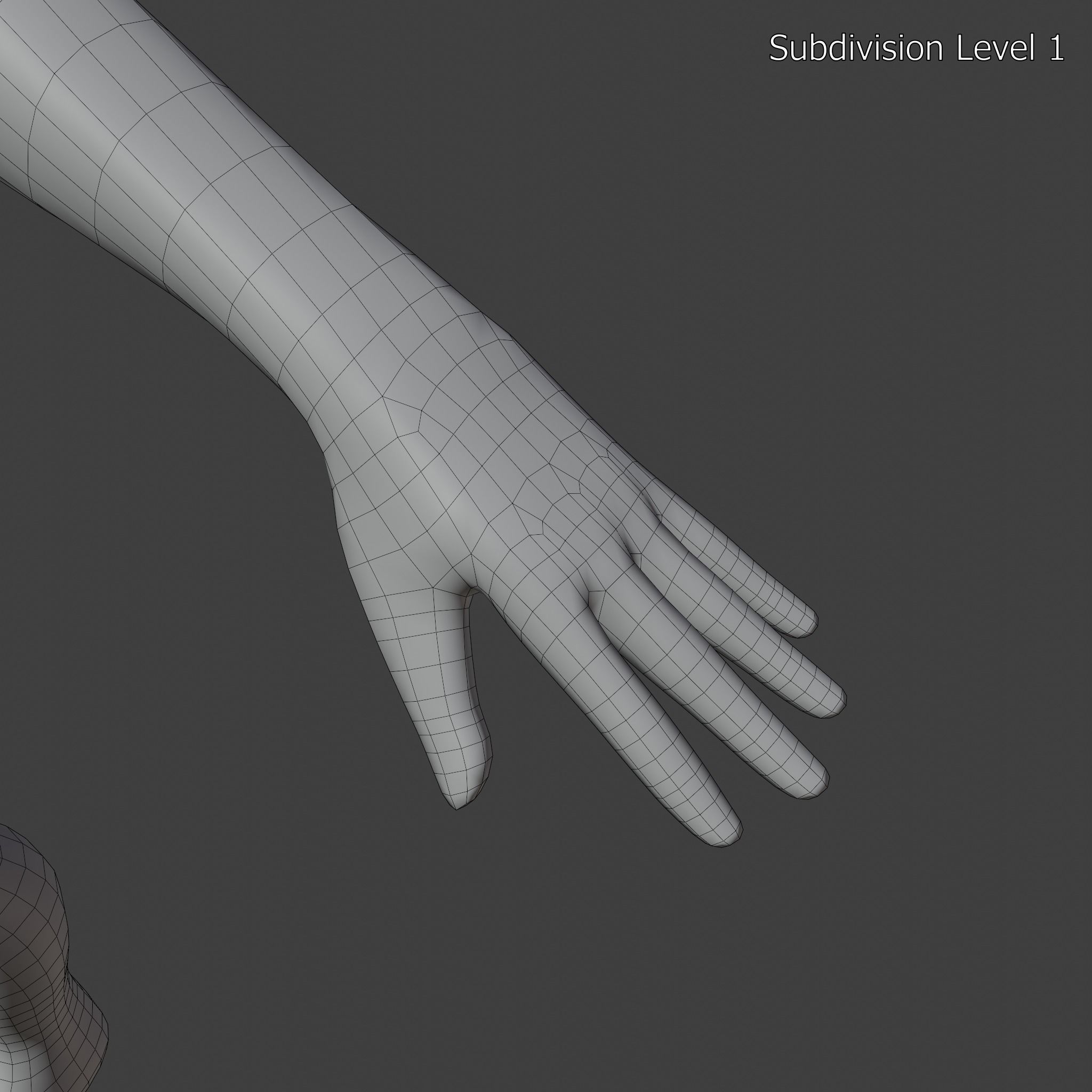 Stylized Humanoid Base Mesh - Male Low-poly 3D model_14