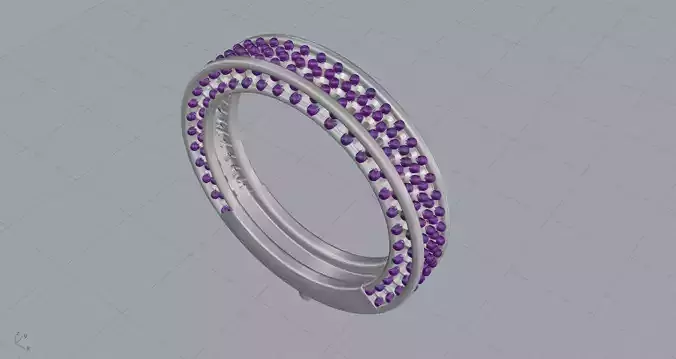 rings circle with crystals