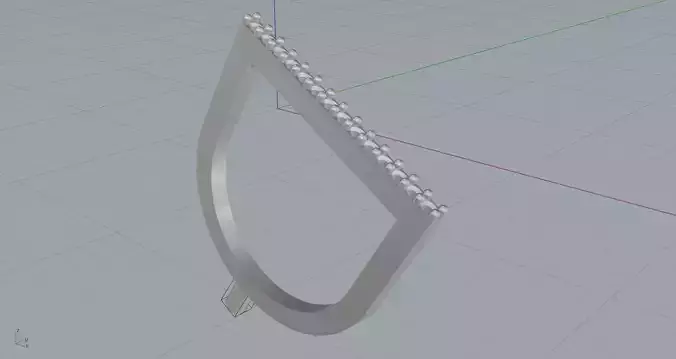 anel linha de cristais