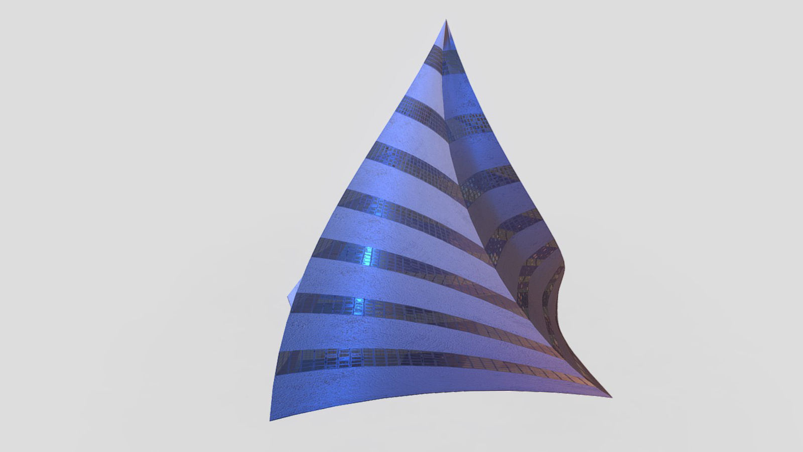 Pyramid Building 3D model_5