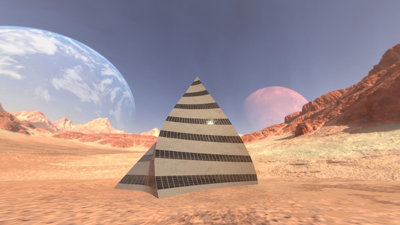Pyramid Building 3D model_1