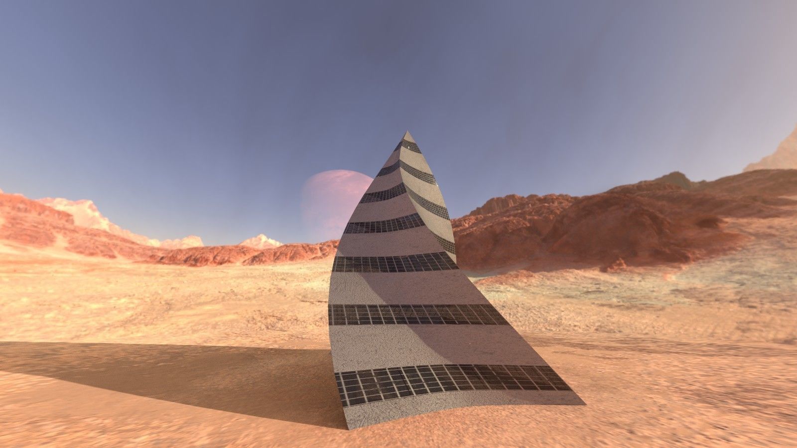 Pyramid Building 3D model_2
