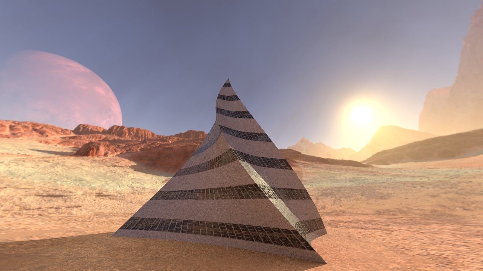 Pyramid Building 3D model_3
