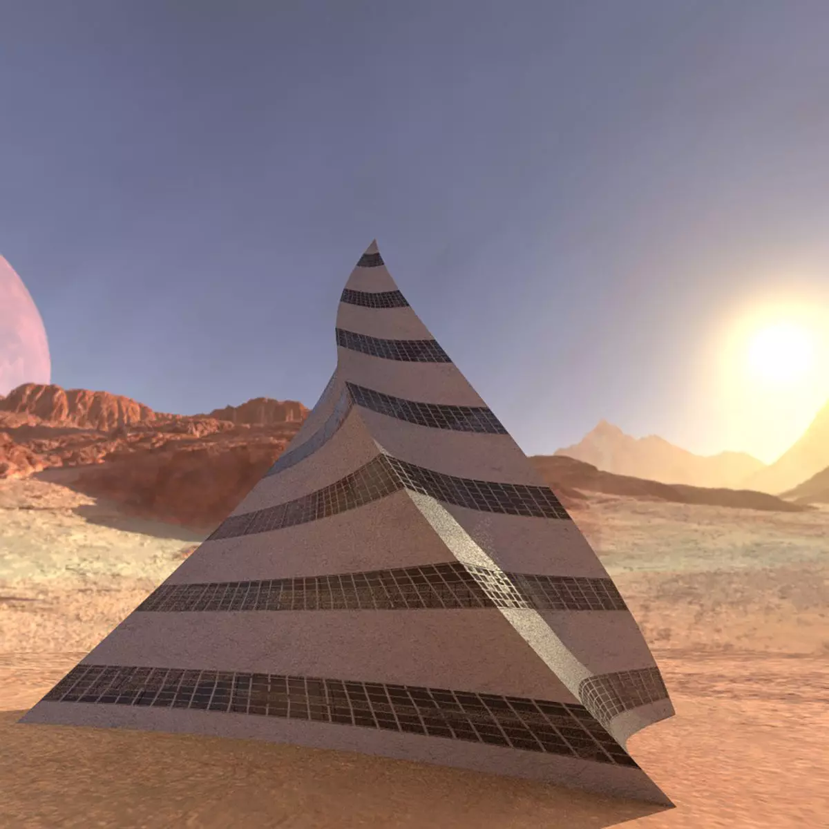 Pyramid Building 3D model_0