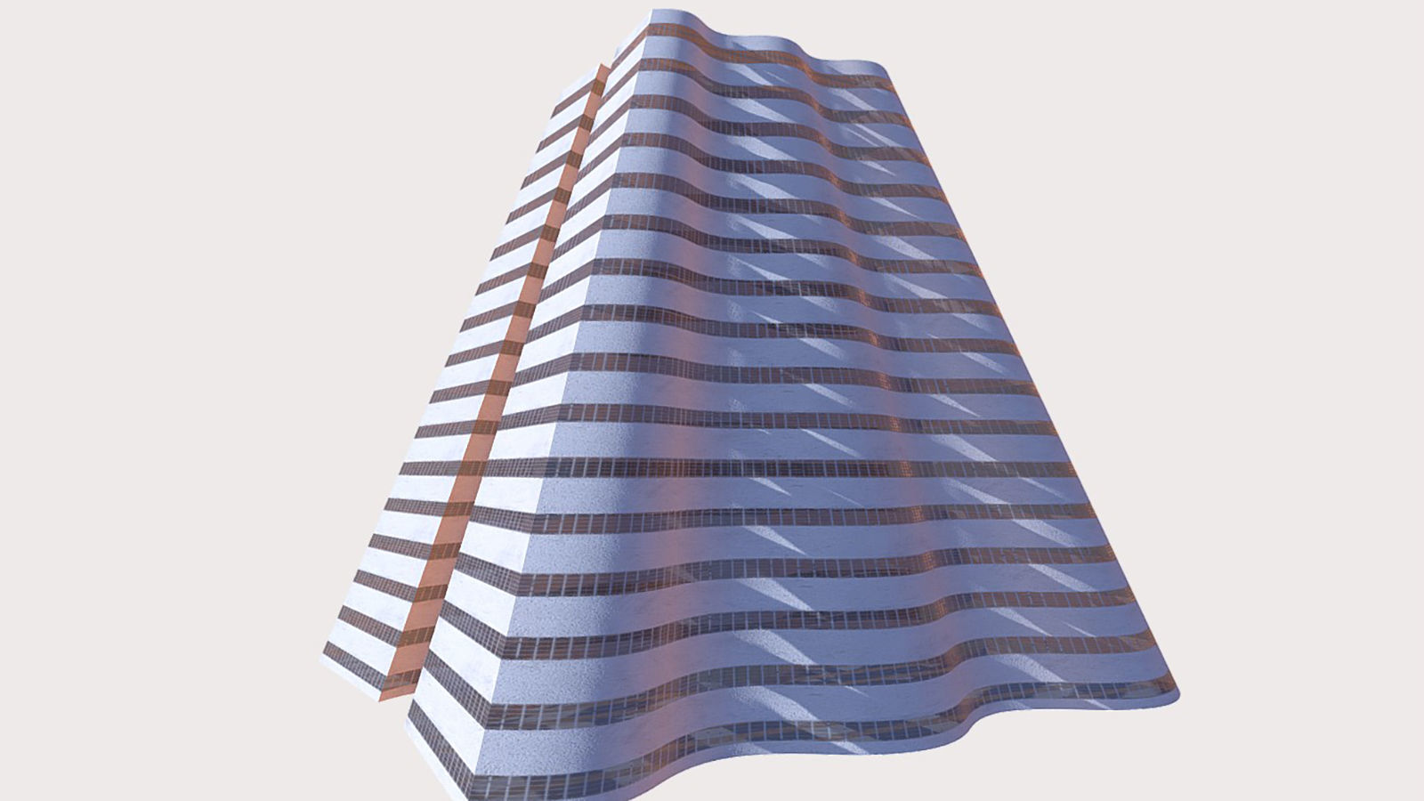 Brutal Wave Building 3D model_4
