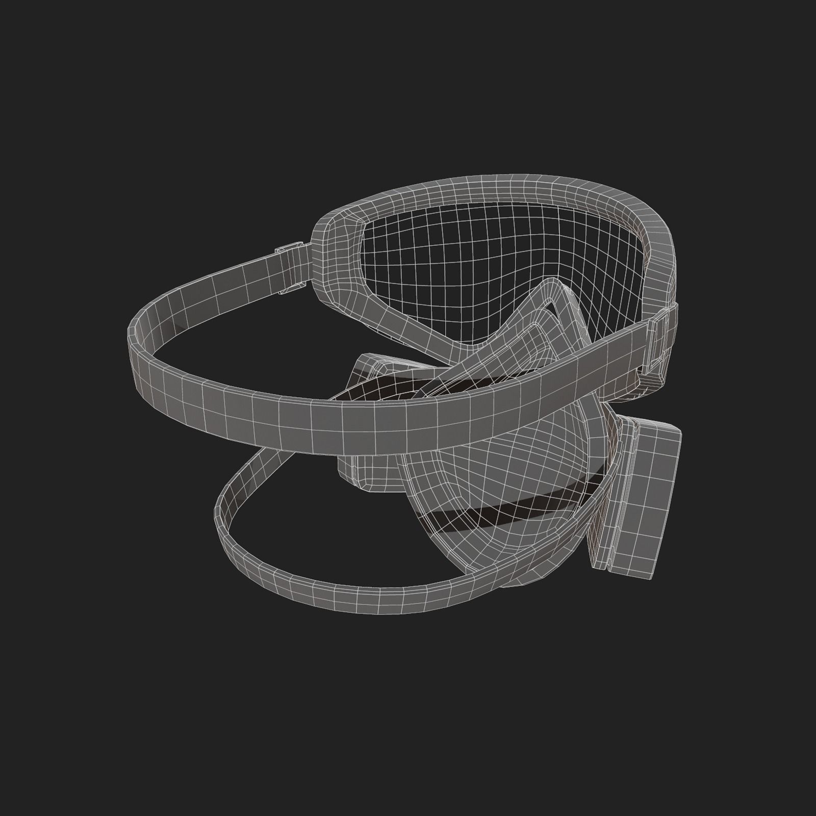 Gas mask helmet 3d safety isolated fantasy  Low-poly 3D model_7