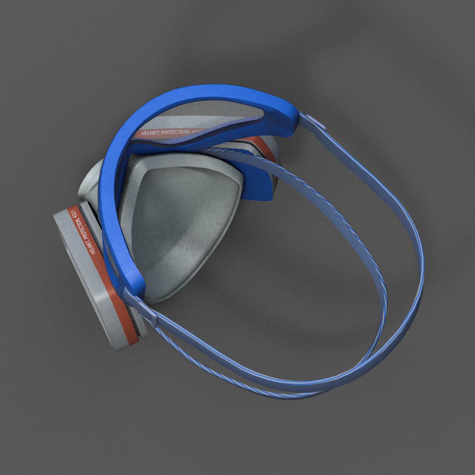 Gas mask helmet 3d safety isolated fantasy  Low-poly 3D model_6