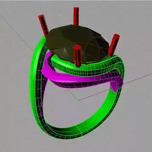 Ring oval stone anello ovale  An05