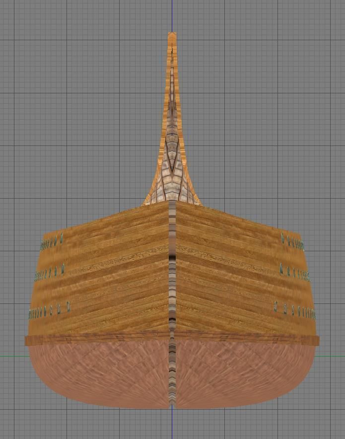 Roman Trireme Battle Ship 3D model_42