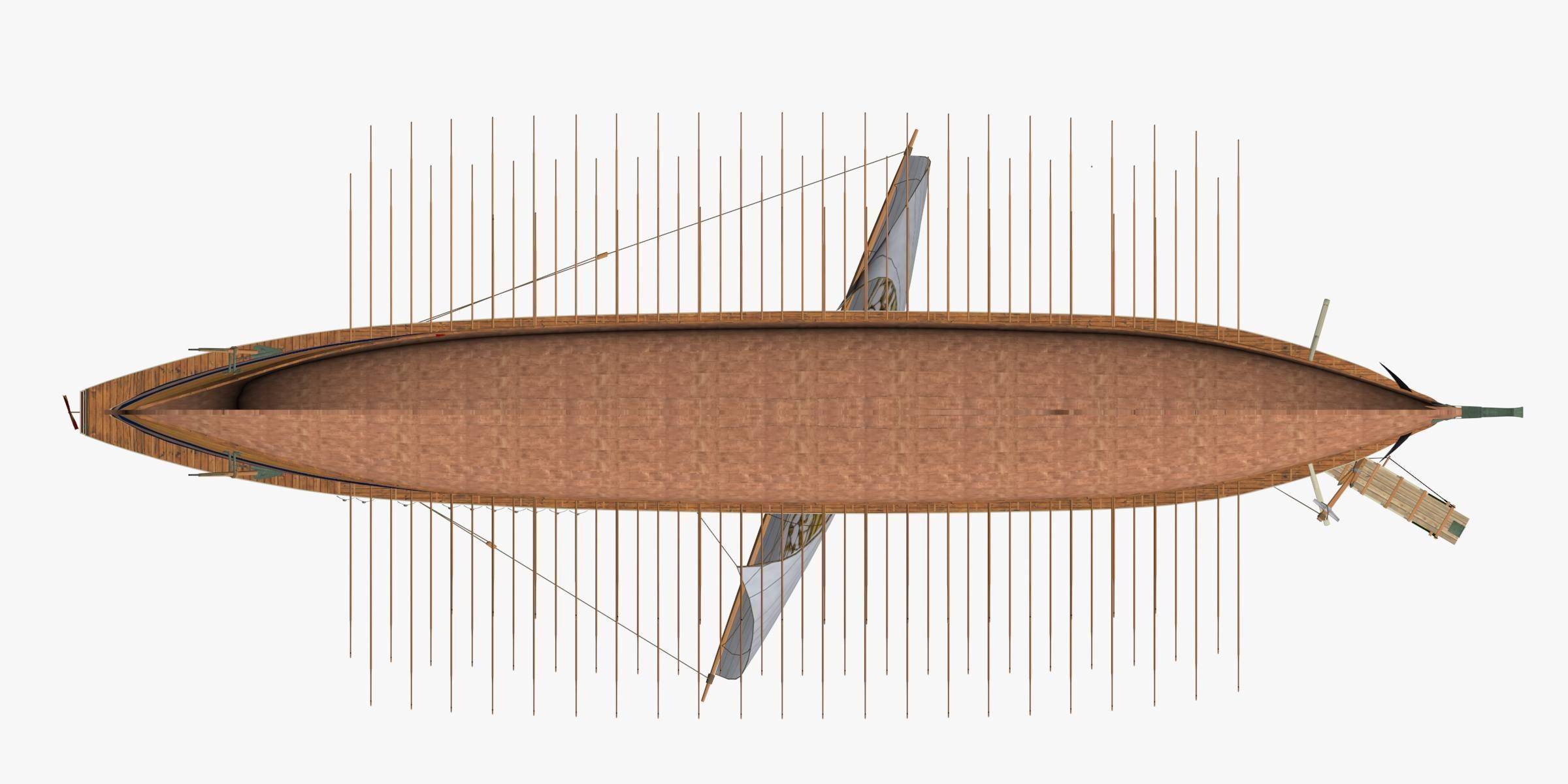 Roman Trireme Battle Ship 3D model_31