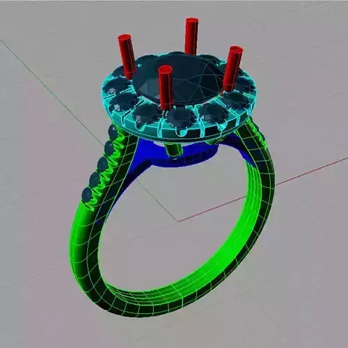 Engagement Ring Round Halo 