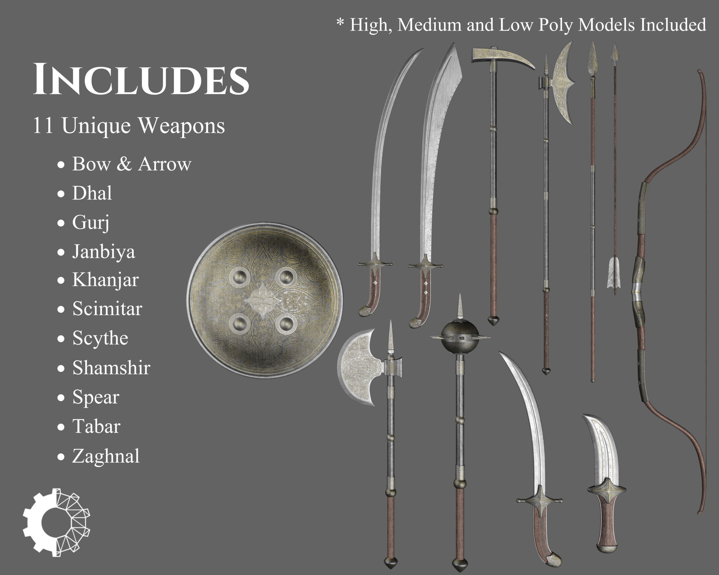 Ancient Collection Indo Persian Weapons Set _1