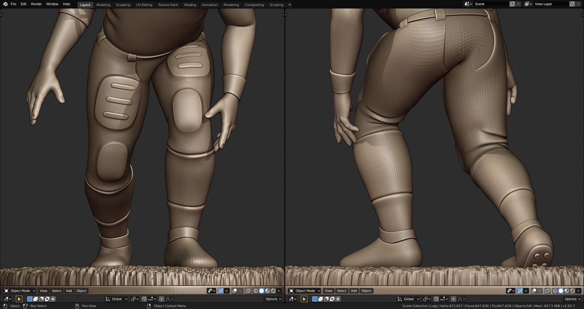 Football Player Figurine 2-Point Stance 3D print model_4