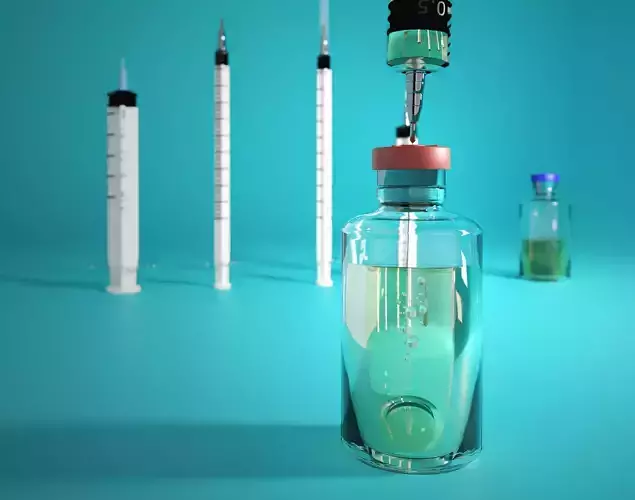 Syringes with medicine tubes