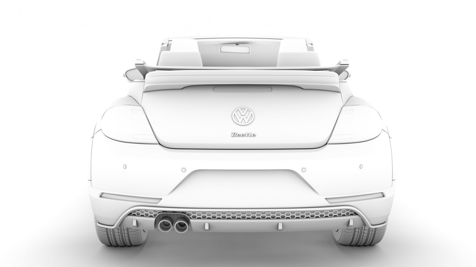 VW Beetle R LIne Convertible 2020 3D model_27
