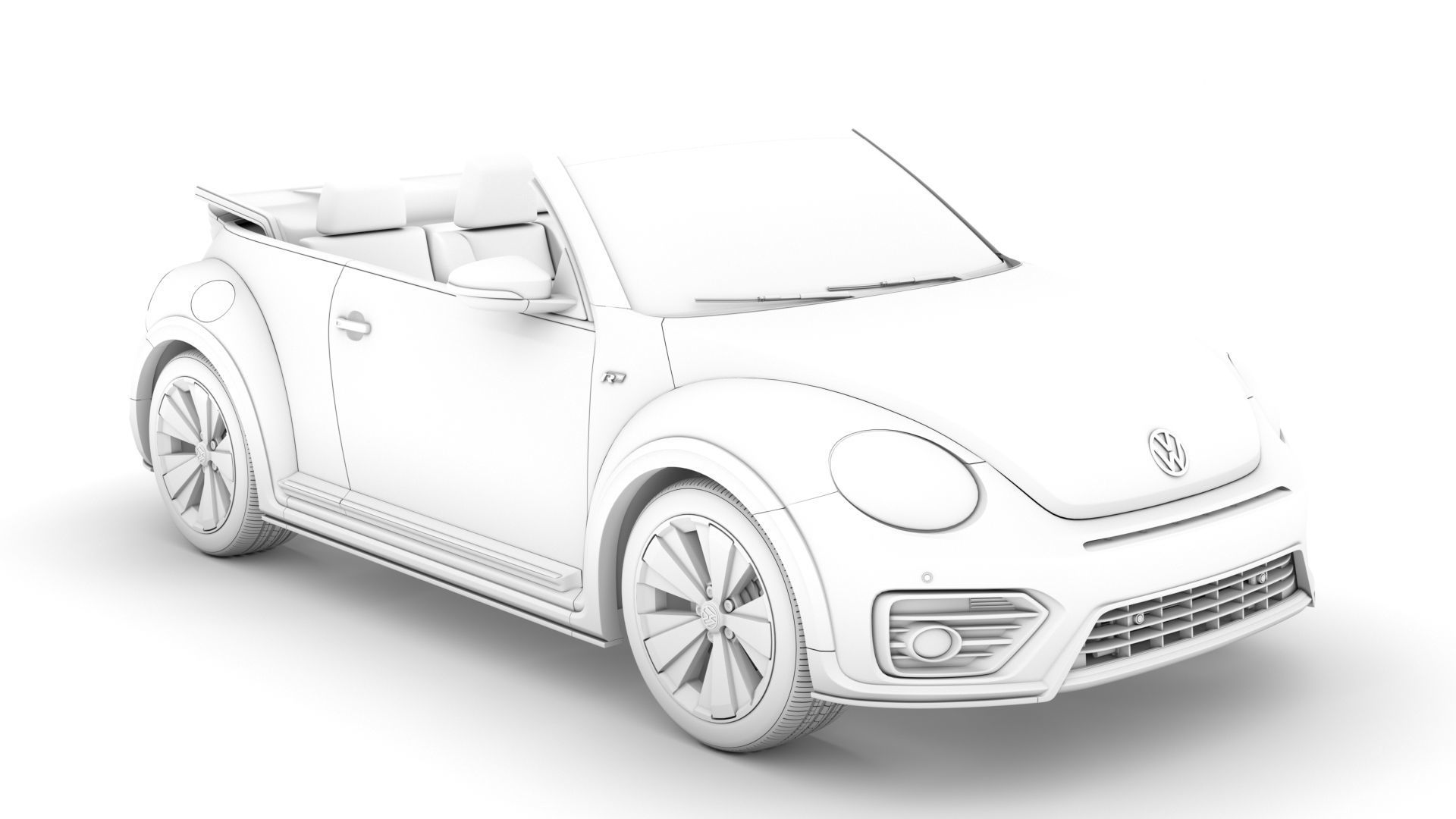 VW Beetle R LIne Convertible 2020 3D model_14