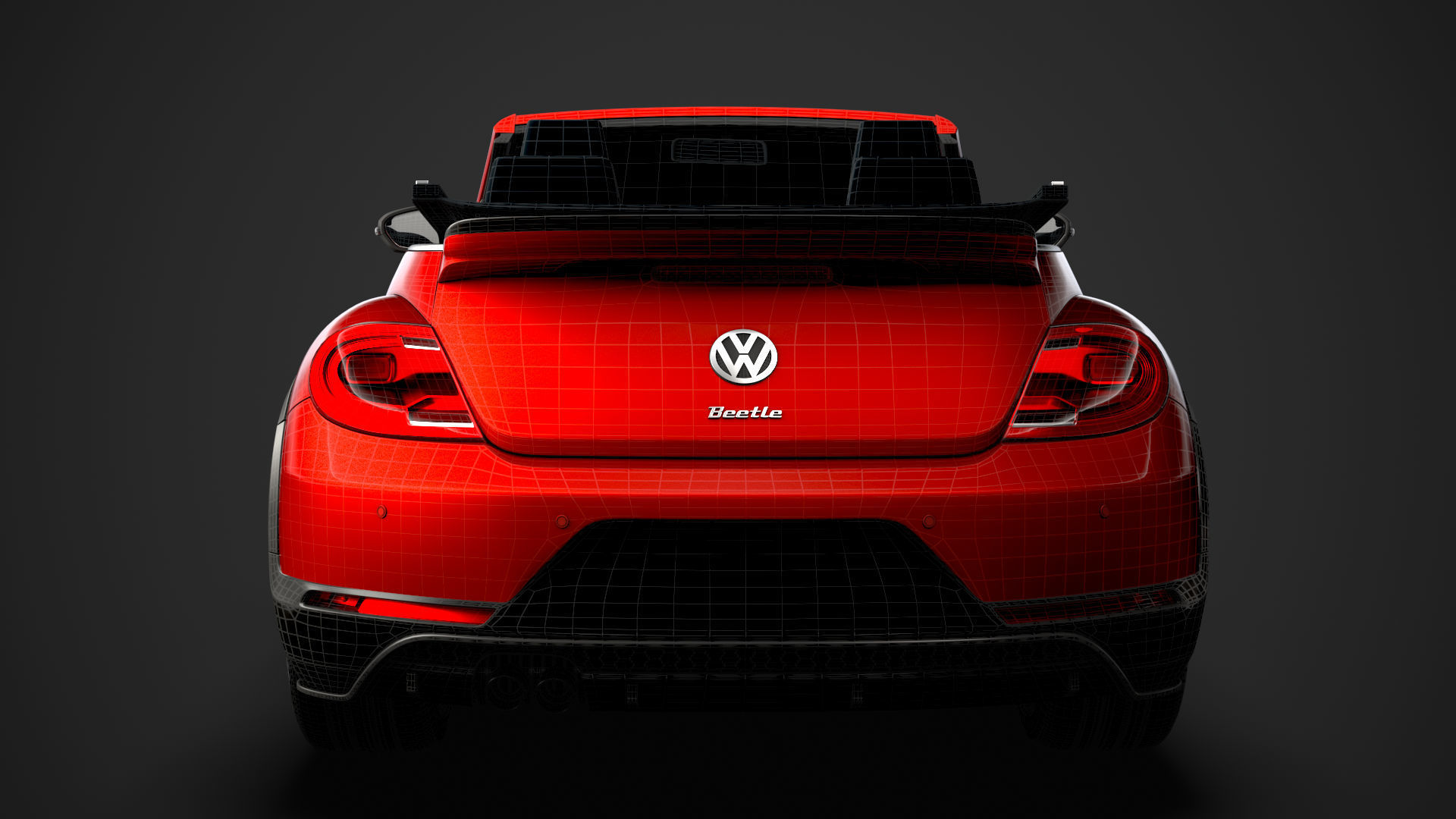 VW Beetle R LIne Convertible 2020 3D model_41