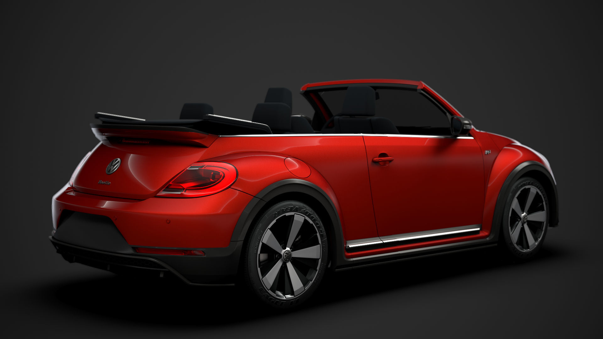 VW Beetle R LIne Convertible 2020 3D model_2