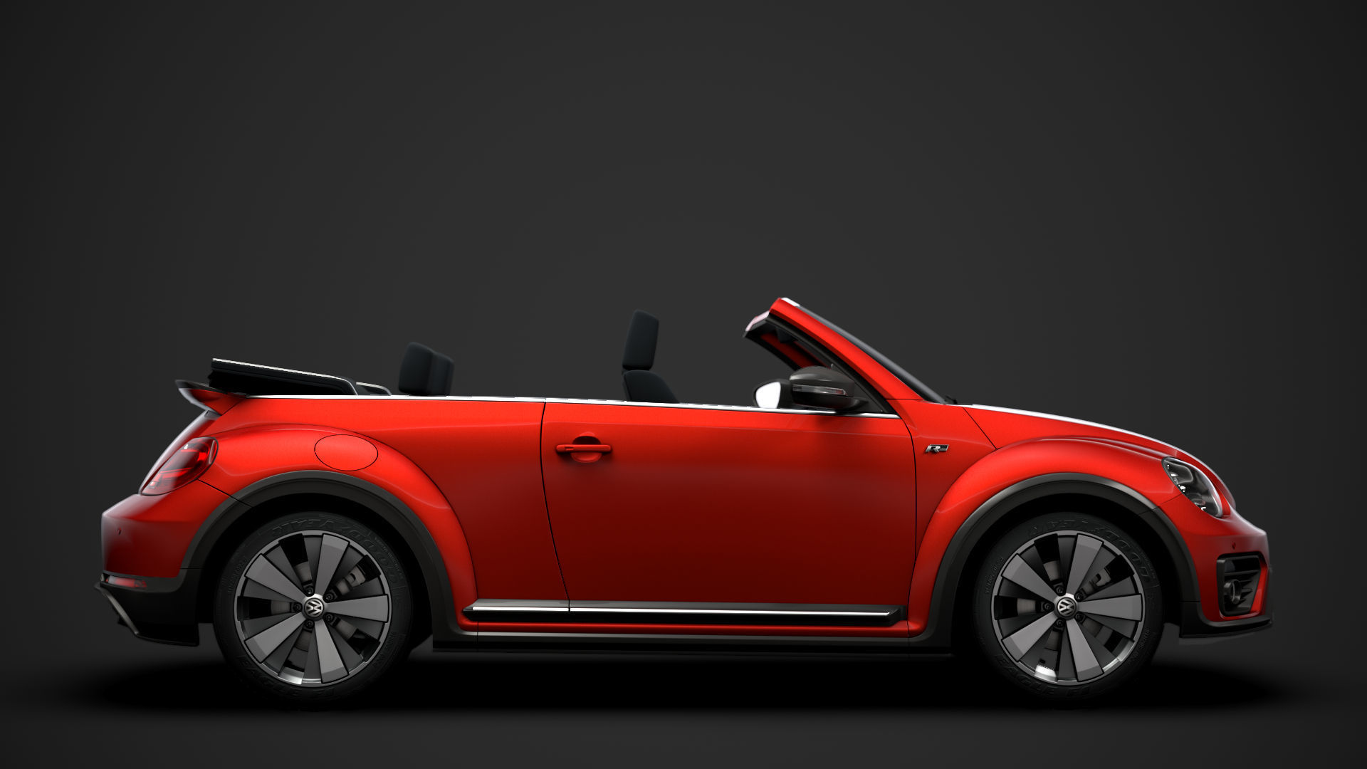 VW Beetle R LIne Convertible 2020 3D model_1