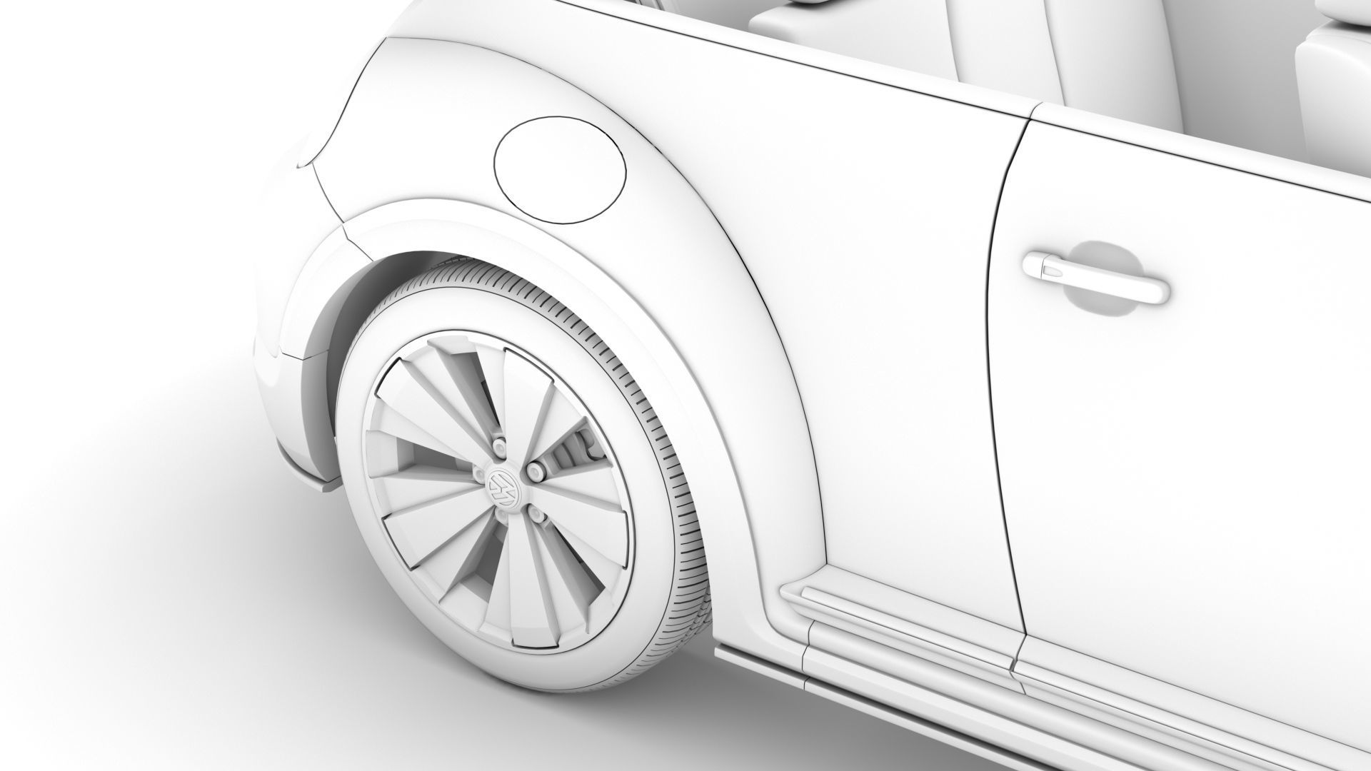 VW Beetle R LIne Convertible 2020 3D model_25