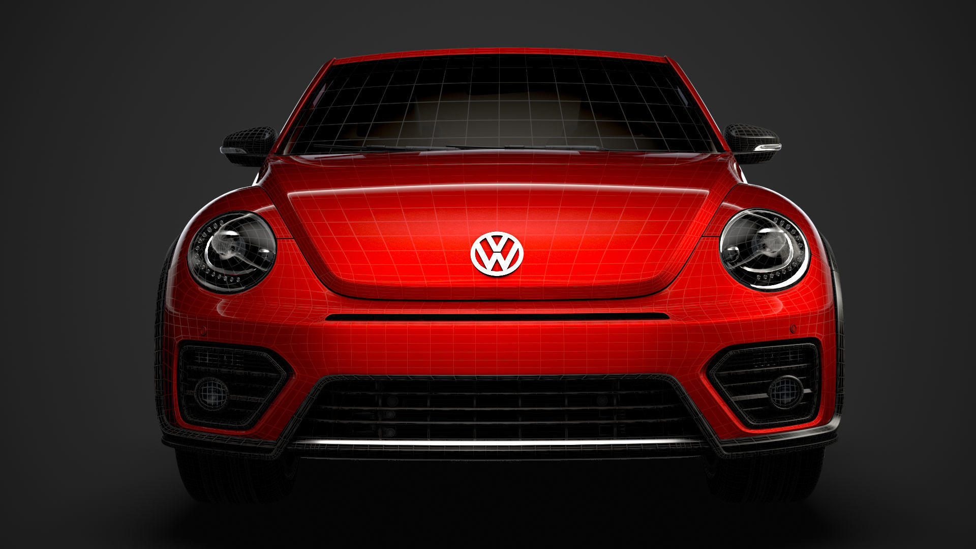 VW Beetle R LIne Convertible 2020 3D model_34