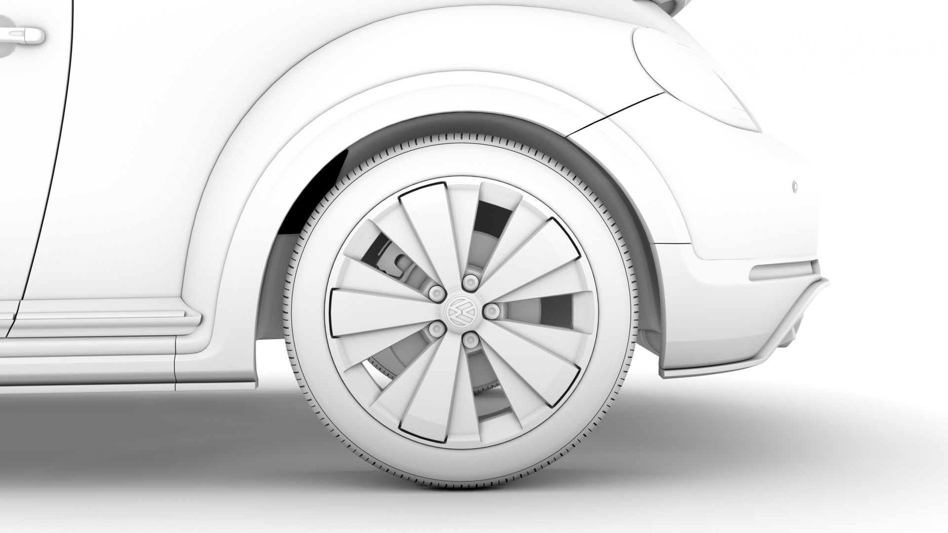 VW Beetle R LIne Convertible 2020 3D model_21