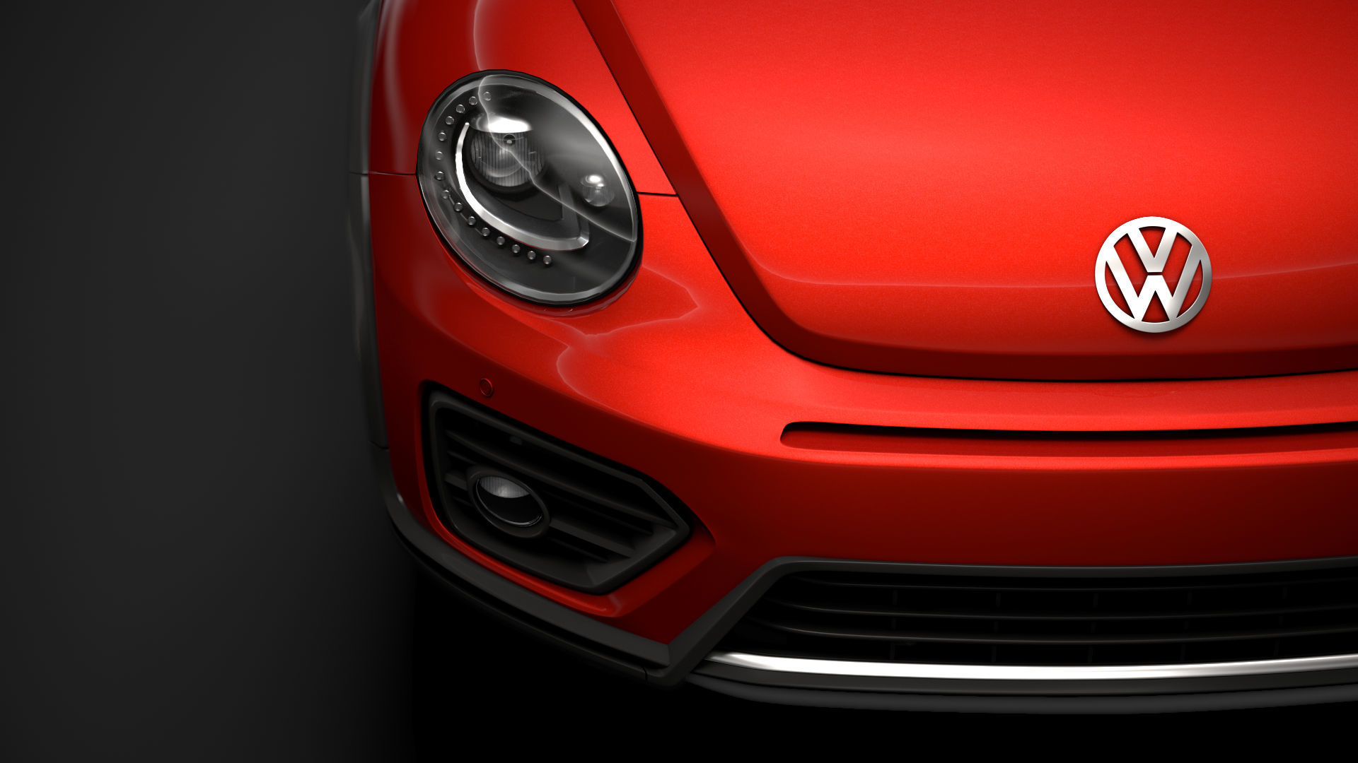 VW Beetle R LIne Convertible 2020 3D model_9