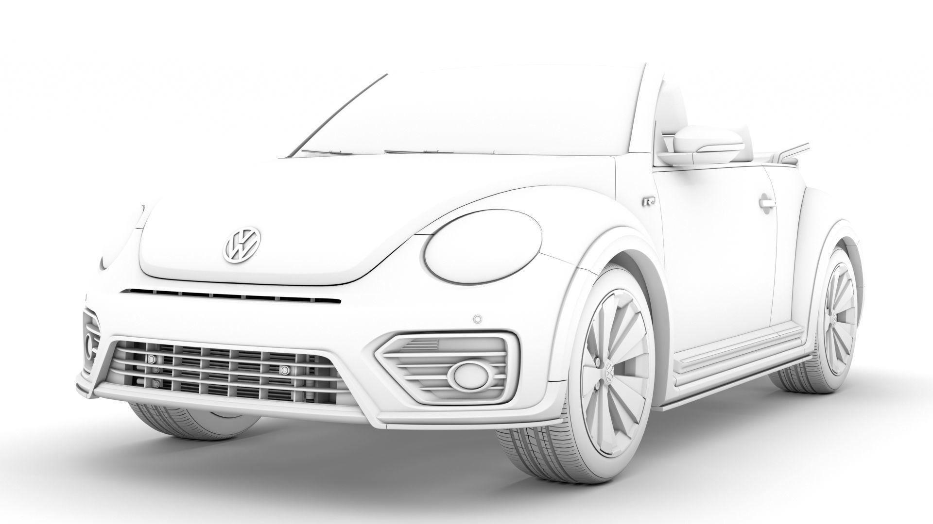 VW Beetle R LIne Convertible 2020 3D model_22